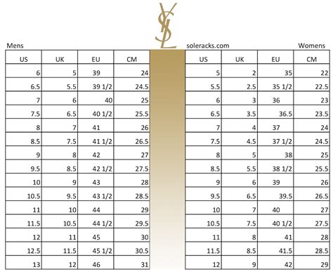 ysl sydney shoes|YSL shoes size chart.